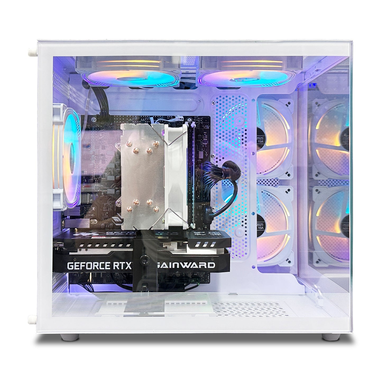 AMD Ryzen 7 5700X Gaming PC with B450 Motherboard, 32GB RAM, 1TB NVMe SSD, NVIDIA RTX 4060 8GB, WiFi 6, and RGB Lighting