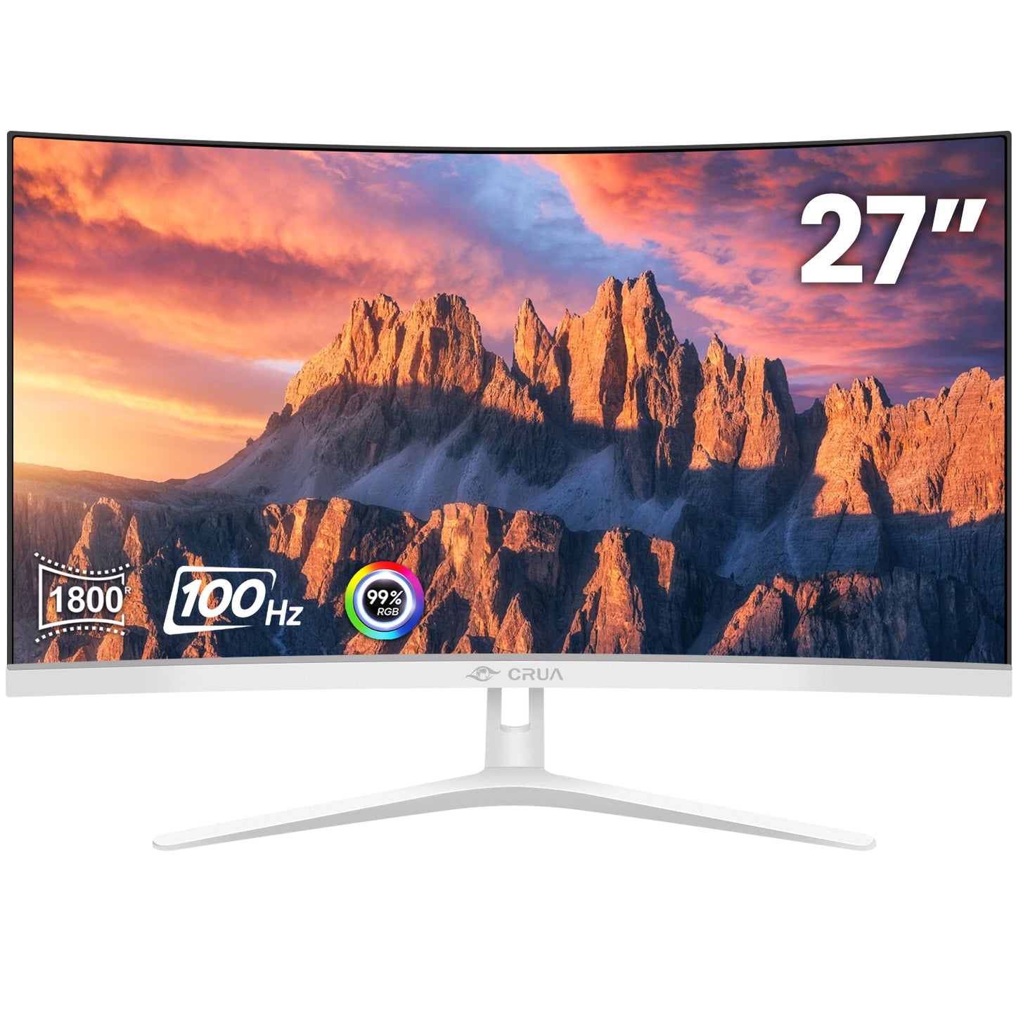 Suevery 27" 4K UHD IPS Computer Monitor, 3840×2560, 120% sRGB, FreeSync, Built-in Speakers, HDMI/DP, Wall Mount, White