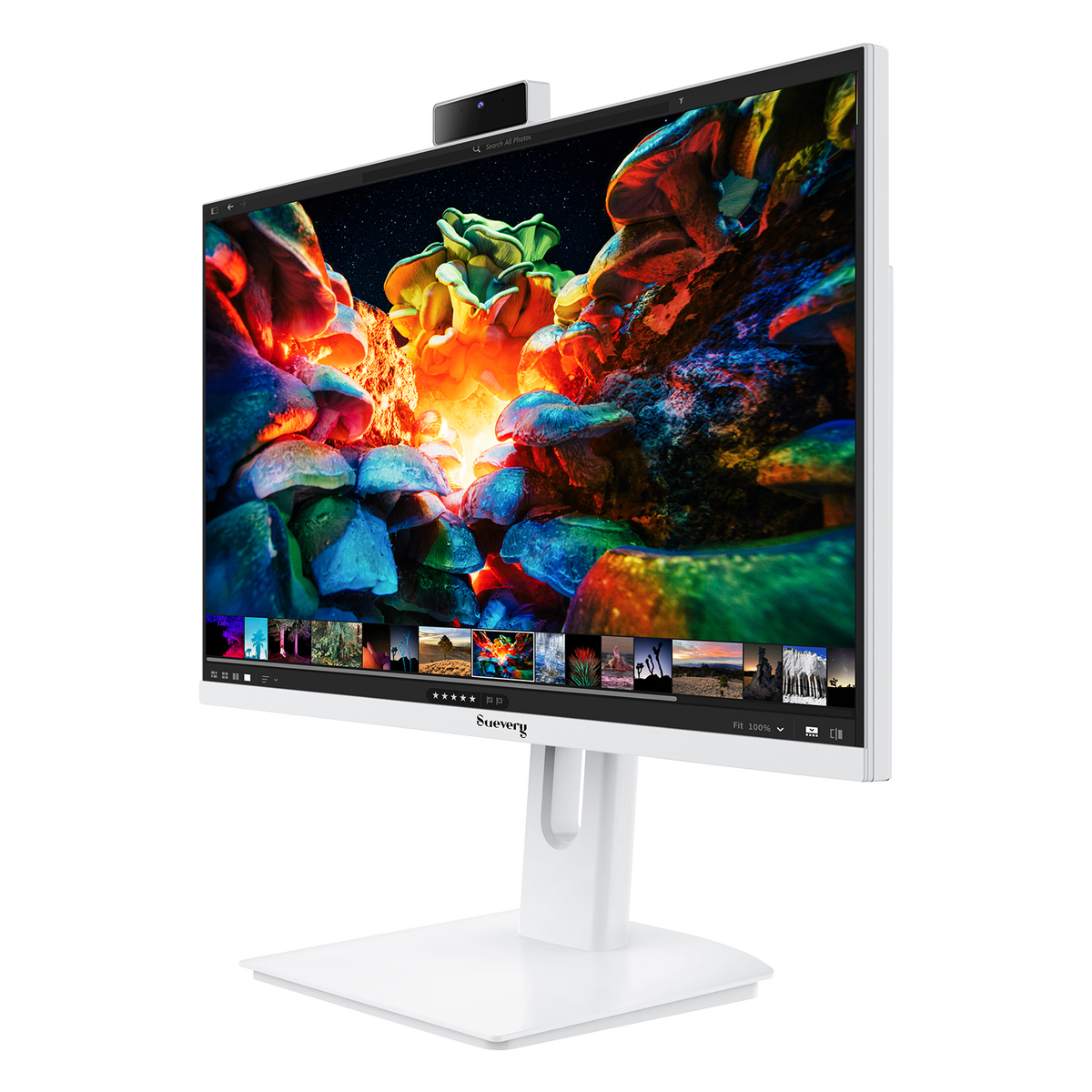 Suevery 27 Inch All-in-One PC Desktop, Core i7 16GB RAM, 512GB SSD, QHD 2560x1440 Computer, WiFi 6, HDMI, USB, HD Webcam, White – with Keyboard & Mouse