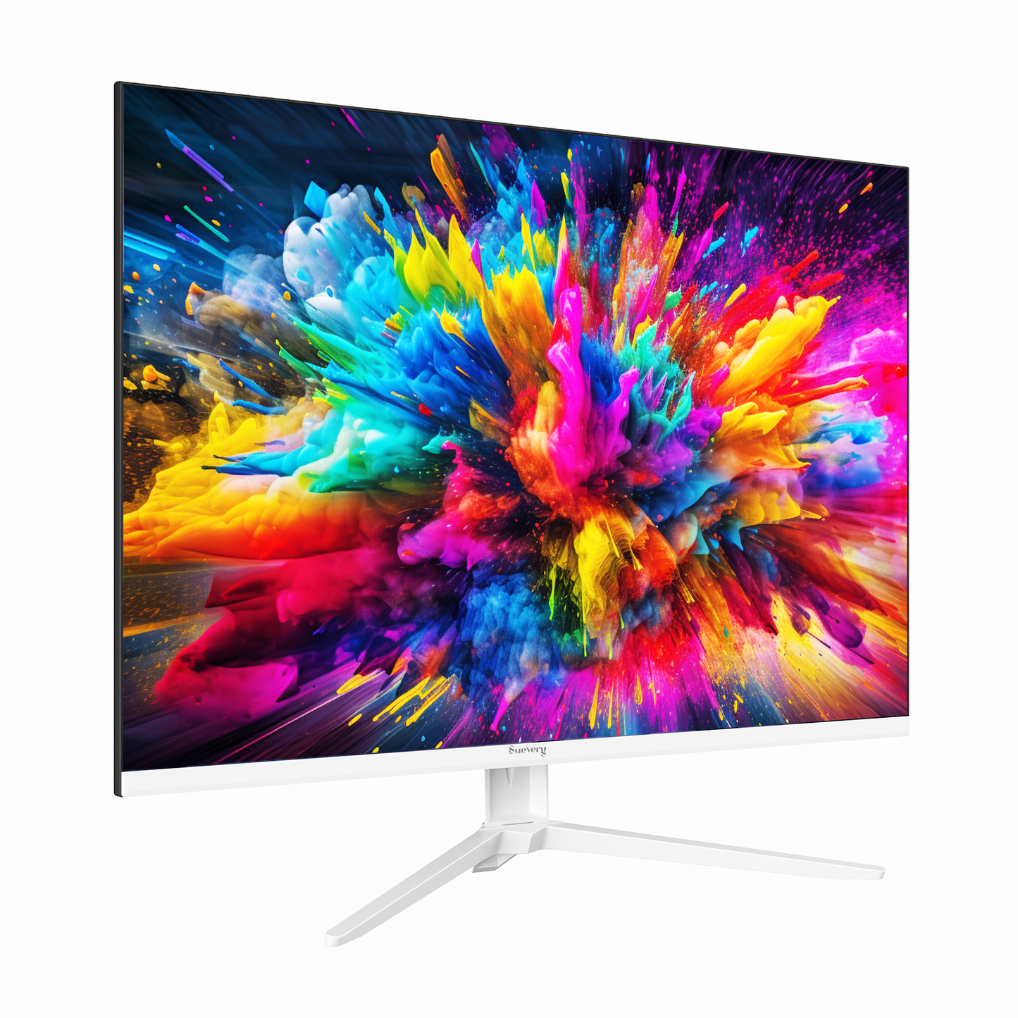 Suevery 27 Inch All-in-One PC Desktop, Core i7 16GB RAM, 512GB SSD, QHD 2560x1440 Computer, WiFi 6, HDMI, USB, HD Webcam, White – with Keyboard & Mouse