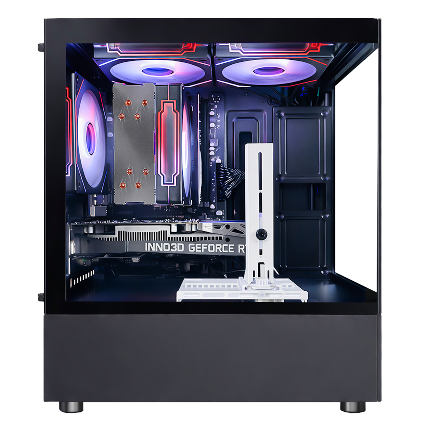 Suevery Gaming PC Desktop, AMD Ryzen 5 5500, RX 6500XT 4G, DDR4 16GB, 512G NVMe SSD, WiFi 6, RGB Lighting, Black