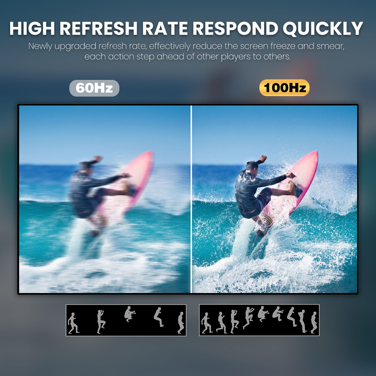 Suevery 27" Computer Monitor, FHD 1080P/100Hz Gaming Monitor, 1800R, 100% sRGB, Built-in Speakers, VGA/HDMI, Black
