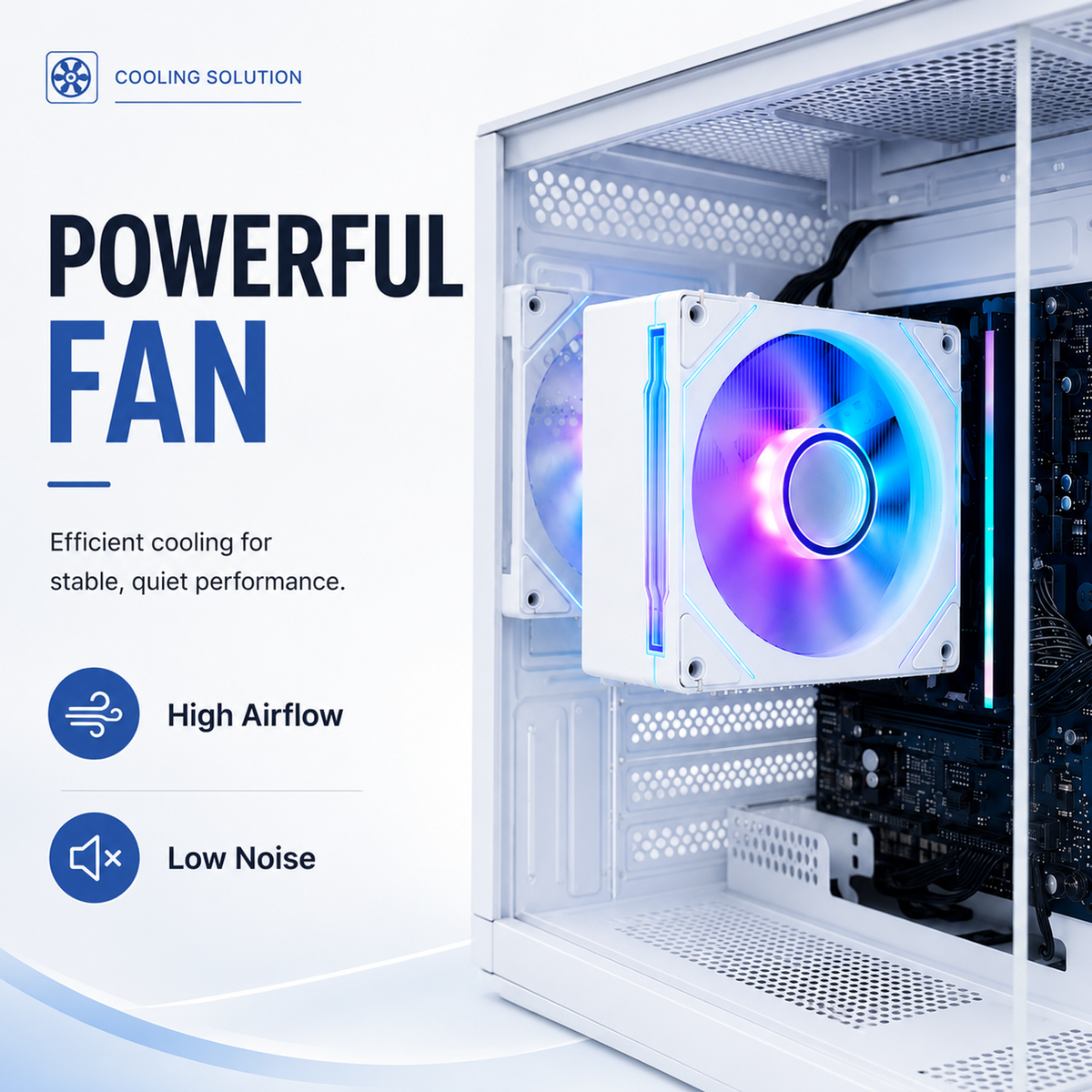 Suevery Desktop PC Computer, AMD Ryzen 5 3400G up to 4.2GHz, 16GB DDR4 RAM, RGB Fans, WiFi 6, White