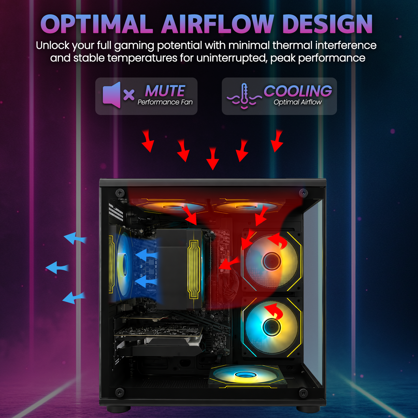 Suevery PC Desktop Computer, AMD Ryzen 7, Radeon RX 560 4G, DDR4 RAM 16G, 512GB SSD, WiFi 6, RGB Lighting, Black