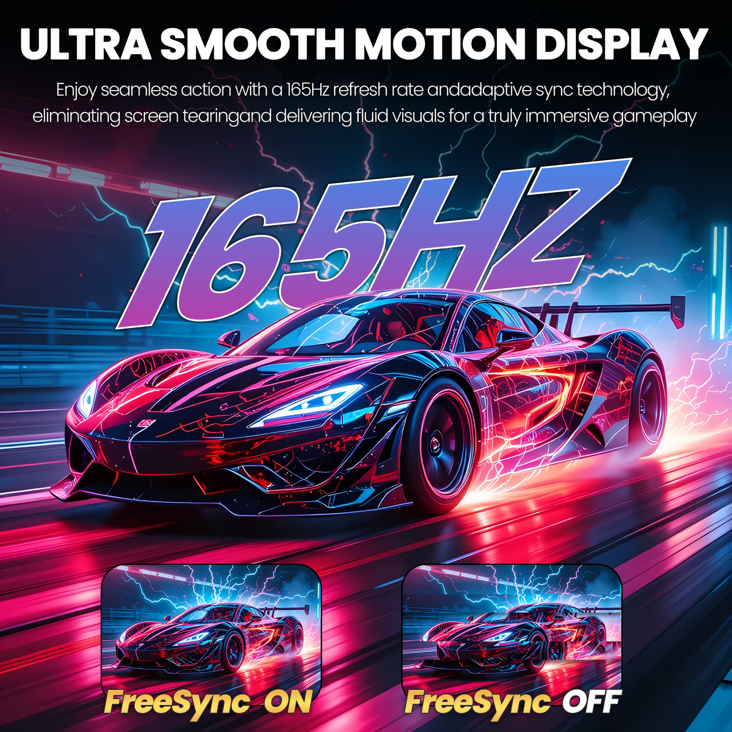 Suevery 34 Inch 165Hz UWQHD IPS Utrawide Gaming Monitor,3440x1440,21:9, Built-in Speakers,120 sRGB,Wall Mountable,HDMI/DP-Black