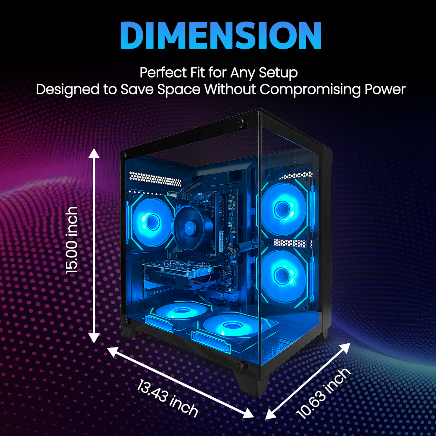 Suevery Gaming PC Desktop, AMD Ryzen 7 5700X, NVIDIA RTX 5060 8GB, 16GB DDR4 RAM, 1TB NVMe SSD, Wi-Fi 6, RGB Lighting, 650W, Black