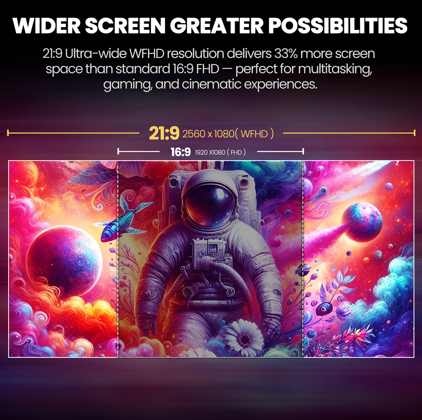 Suevery 34 Inch IPS UltraWide Gaming Monitor -120Hz, WFHD 2560×1080P, 120% sRGB, Built-in Speakers, Wall Mountable, HDMI/DP -White