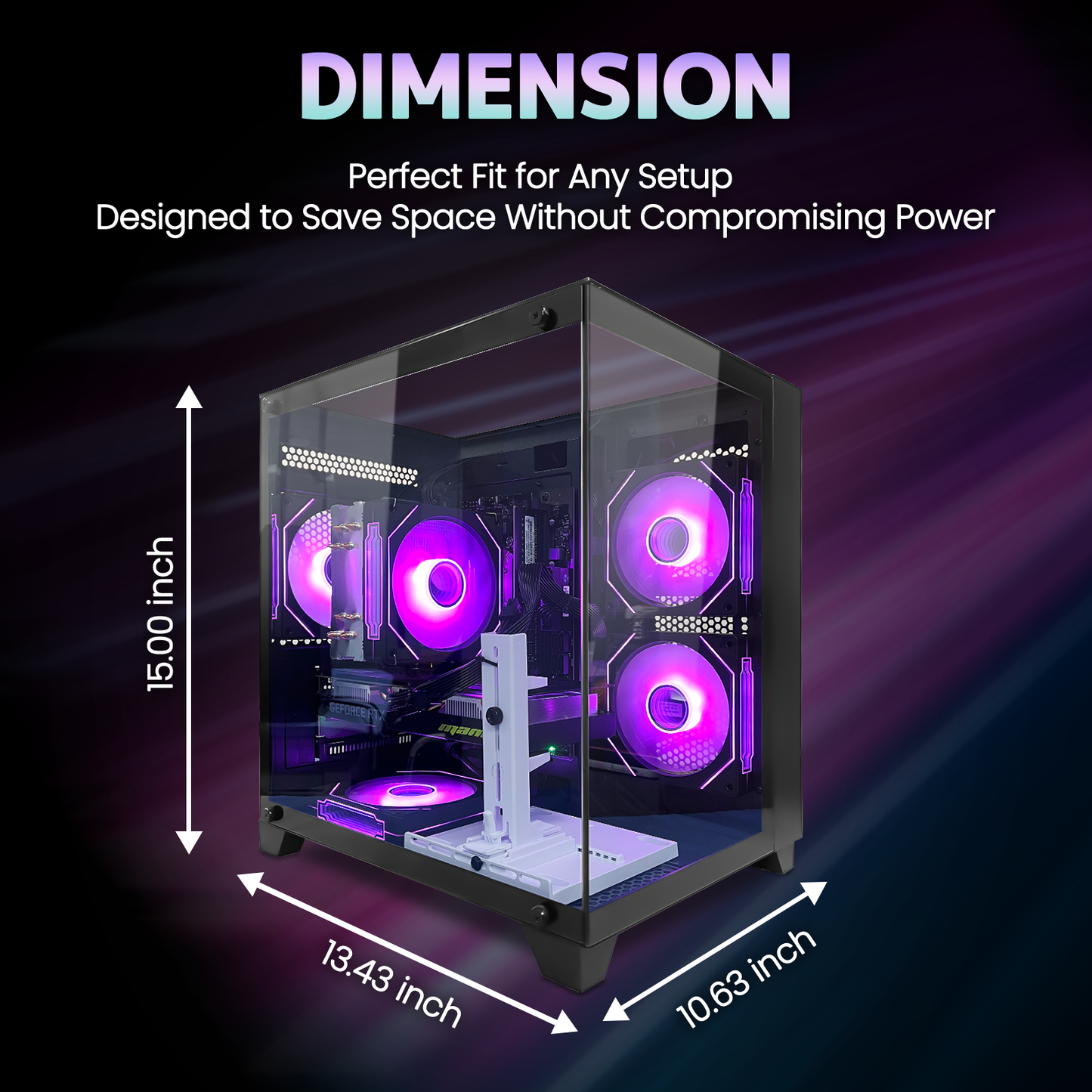 Suevery Gaming PC Desktop - Intel Core i5-12400F, NVIDIA RTX 3050 8GB, 16GB DDR4, 1TB NVMe SSD, WiFi 6, 650W, Black