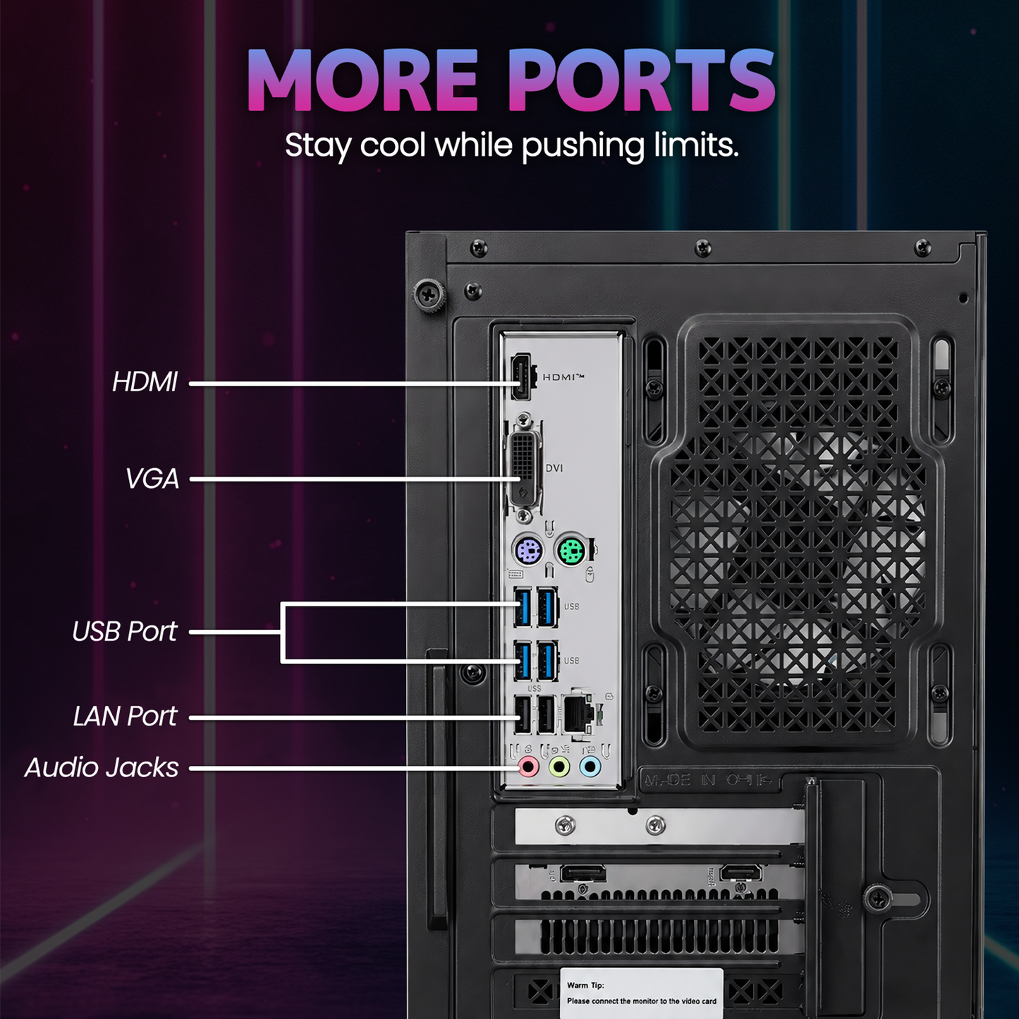 Suevery PC Desktop Computer, AMD Ryzen 7, Radeon RX 560 4G, DDR4 RAM 16G, 512GB SSD, WiFi 6, RGB Lighting, Black