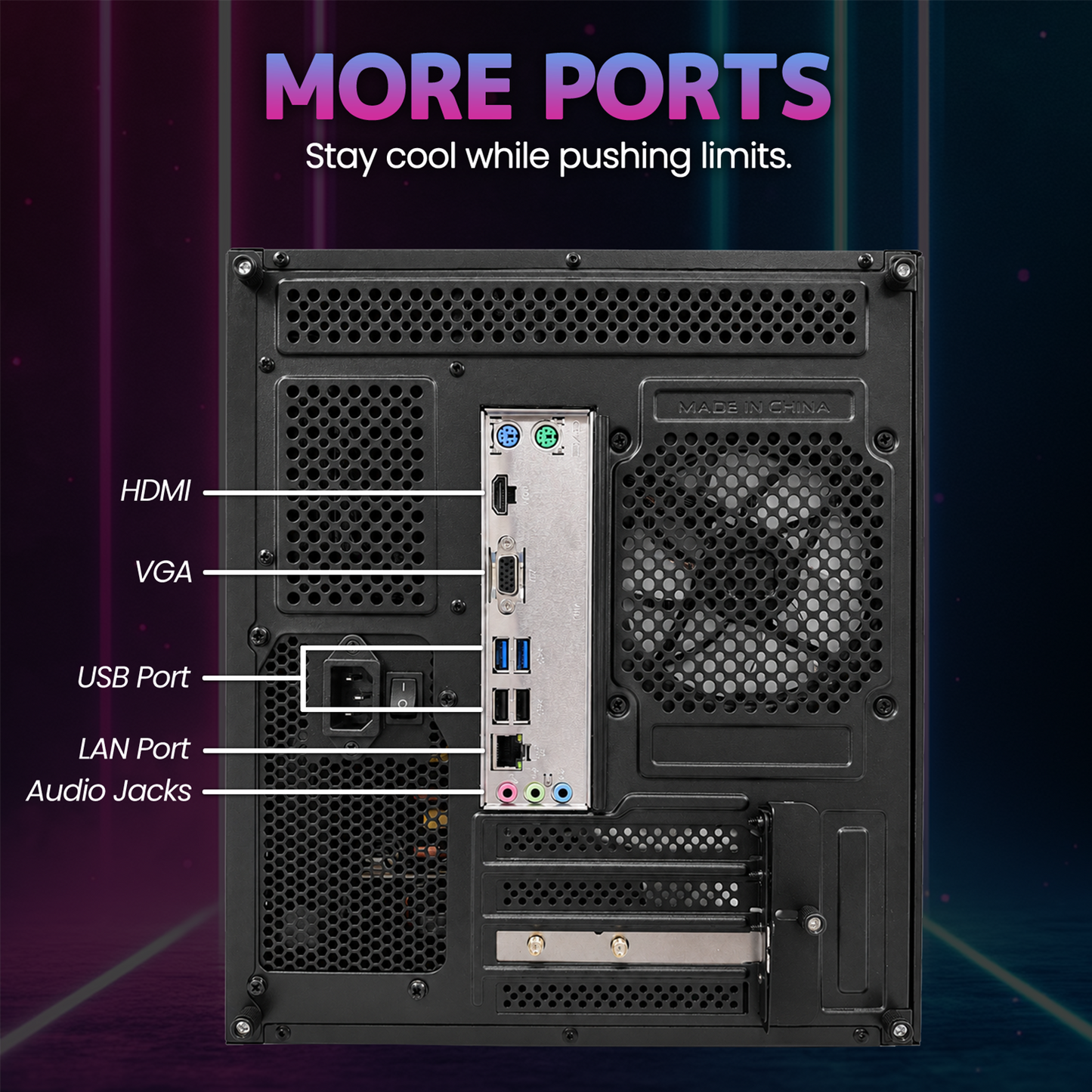 Suevery Gaming PC Desktop, AMD Ryzen 5 3400G up to 4.2GHz, 16G DDR4 RAM, RGB Fansx8, WiFi 6, Black
