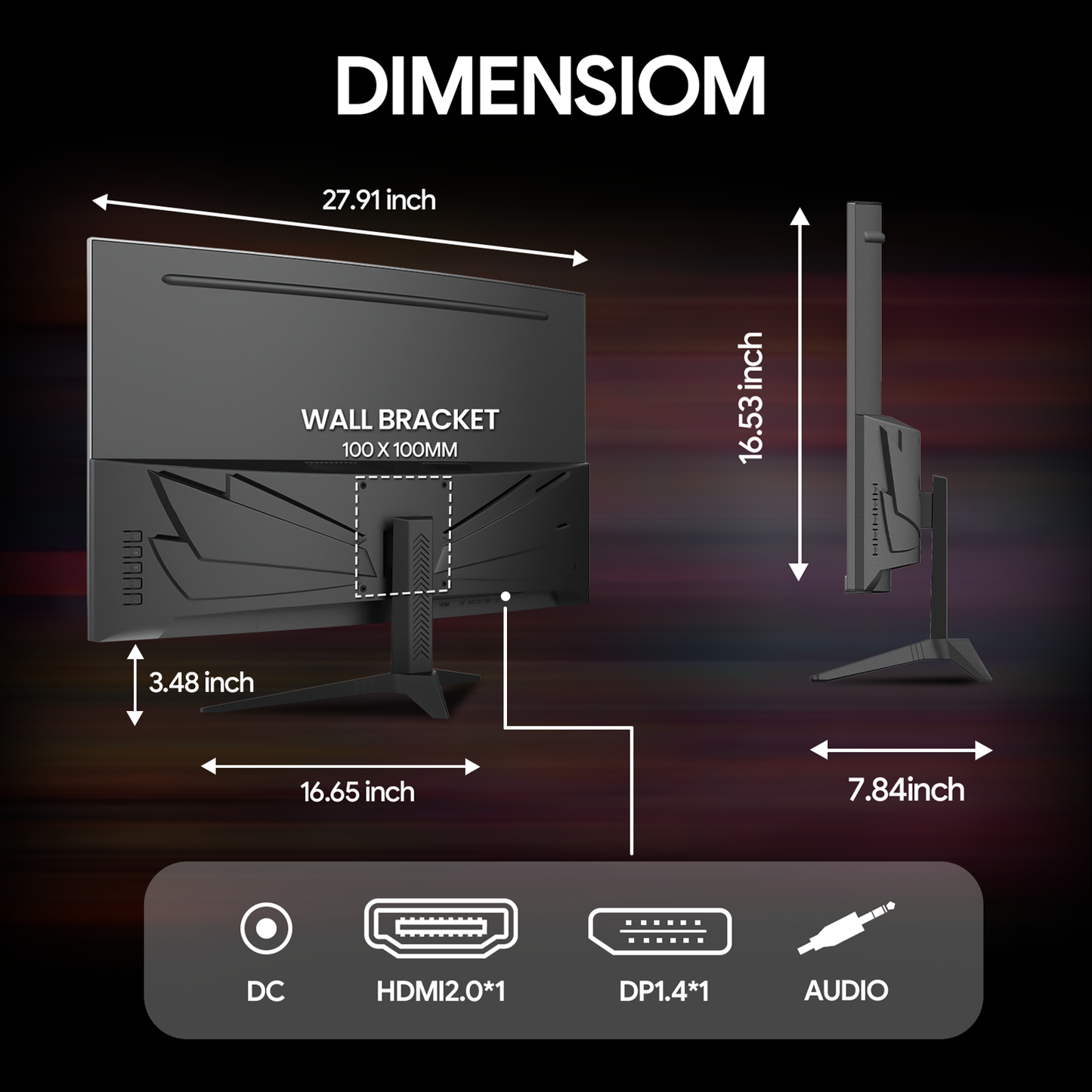 Suevery 32" Curved Gaming Monitor, 200Hz, FHD/1920*1080P, 120 sRGB, Freesync, HDMI/DP-Black