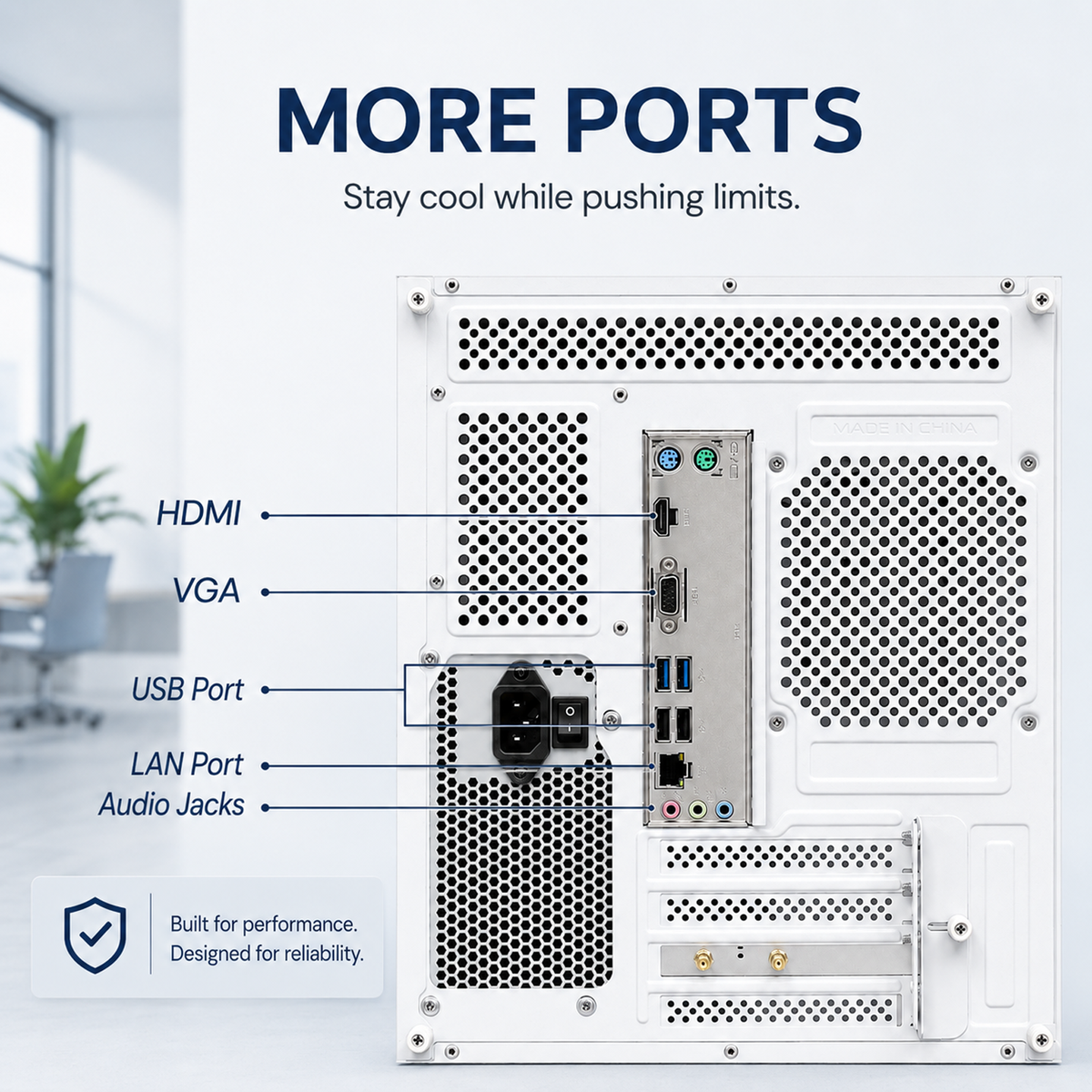 Suevery Desktop PC Computer, AMD Ryzen 5 3400G up to 4.2GHz, 16GB DDR4 RAM, RGB Fans, WiFi 6, White