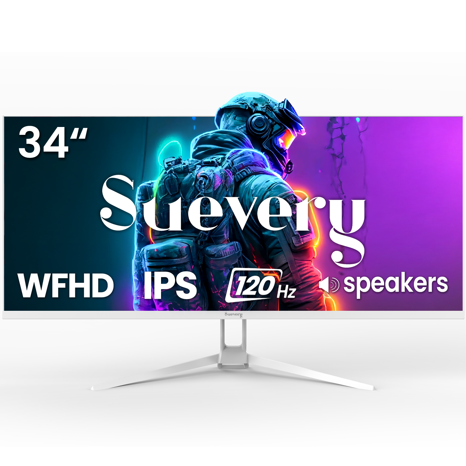 Suevery 34 Inch IPS UltraWide Gaming Monitor -120Hz, WFHD 2560×1080P,