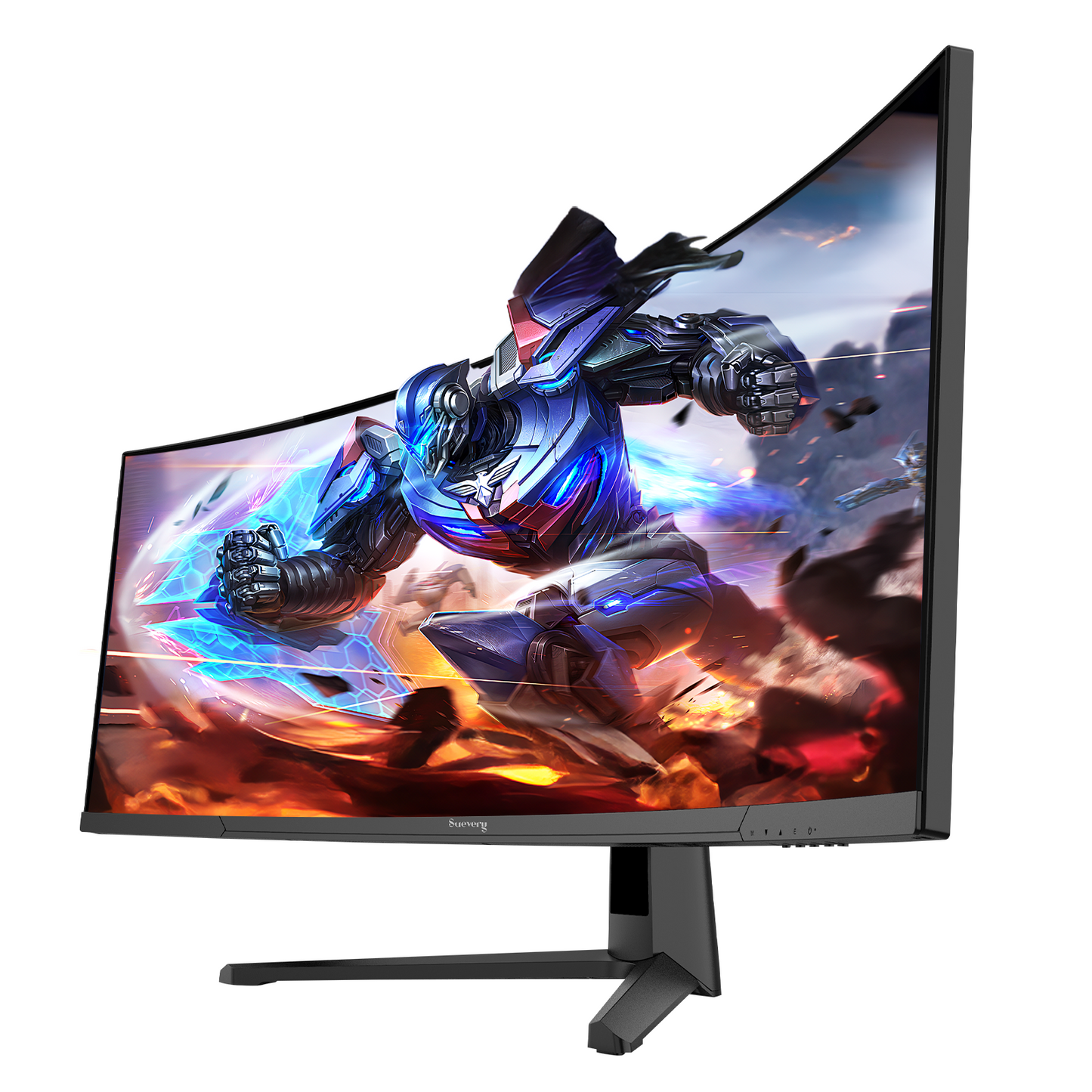 Suevery 45" 240Hz Dual QHD 5120 x 1440 Curved Gaming Monitor, 1500R, Built-in Speakers, Adjustable Stand, RGB Lighting, Black