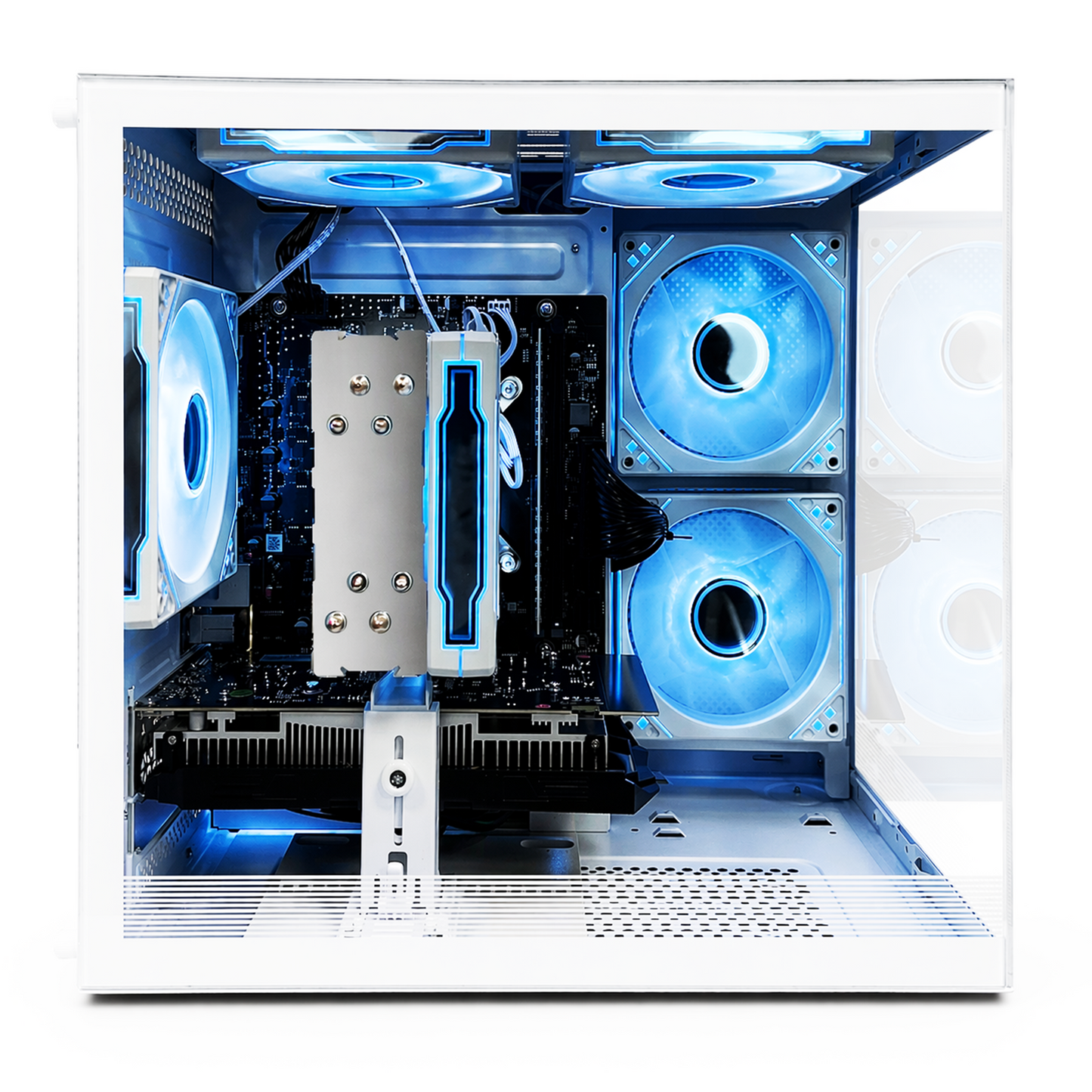 Suevery Gaming PC Desktop, Intel Core i5-12400F up to 4.4Ghz, NVIDIA RTX 3050 6GB, DDR4 16GB, 1TB NVMe 3.0 SSD, RGB Lighting, 650W, White