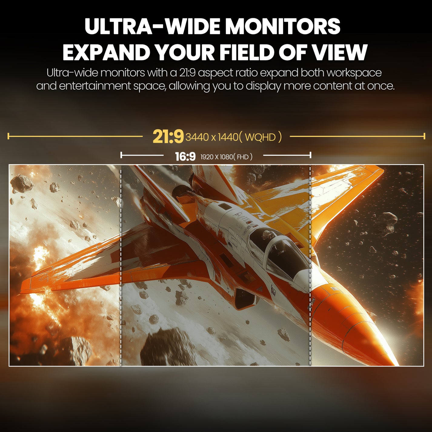 Suevery 34 Inch 120Hz Ultrawide Curved Gaming Monitor, WQHD (3440x1440