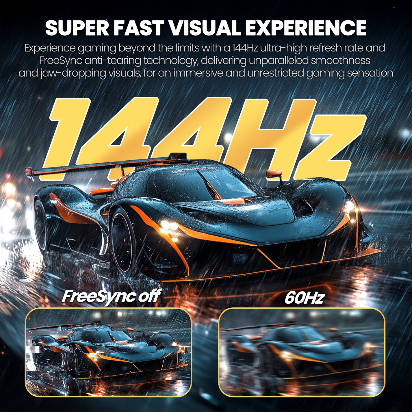 Suevery 34 Inch 144Hz Ultrawide Curved Gaming Monitor, WQHD (3440x1440